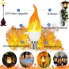 Bulbs 3 Modes LED Flame Lamp E14 E27 B22 Effect Fire Light Bulb Flickering Emulation 110V 220V For Halloween Christmas