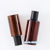 Storage Bottles & Jars 100ml 150ml Plastic Dark Brown Screw Top Cap Cosmetic Bottle Empty PET Refillable For Lotion Toner Shampoo Black Lid