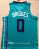 Hommes Femmes Enfants Maillot Imprimé Nicolas 5 Batum Terry 4 Graham Miles 3 Rozier III Devonte' 0 Bridges Malik 1 Monk Jersey City Teal Green Black