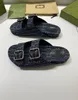 2023 Дизайнерские женщины новые тапочки сандалии ремни Lady Fashion Metal Buckle Beach Men's Slides