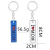 Creative Dwustronne litery Keychain Mężczyzna Dzień Matki Key Holder Charms Wykwintowany list Kocham mama Srebrny Kolor Stop Brelok G1019