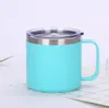 NEU!!! 12 Unzen Kaffeetassen Griff Büro Tasse Stanless Wasserflasche Tumbler Becher Wärmedämmung Kaltbier Tassen Trinkgeschirr EE