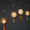 Christmas Decorations Round Chinese Style Night Light Tassel Pendant Hanging Wall Lamp Home Bedroom Living Room Holiday Year Decoration
