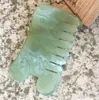 2021 Natural Jade Stone Guasha Gua Sha Massage Hand Back Leg Body Arm Board Comb Shape Healthy Beauty Relaxation Cure Massager Tool