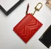 fashion women key chain zipper Credit card Holders short wallet black pink leather mini wallet pure color