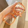 quadros de óculos laranja