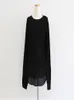 MS Yaz Siyah Uzun Kollu Gömlek Tasarım Küçük Seksi Backless Ceket Gevşek Render Yeri Yukarı Giysi 210423