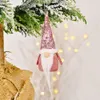 Julgran dekorationer plysch gnome docka hängsmycke med paljetter hängande prydnad nyår parti leveranser phjk2110