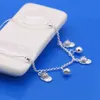 Kvinnors kreativa original smycken 925 sterling anklet sommar mode ankel armband solid silver kedja strand fest