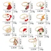 크리스마스 반지 어린이 파티 호의 크리 에이 티브 눈사람 엘크 눈송이 만화 오프닝 조정 가능한 반지 패션 쥬얼리