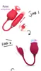 Nxy Секс-игрушка для взрослых 10 режимов Роуз Клиторальный вибратор с вибрирующим яйцом Вагинальный анальный стимулятор Массажер для сосков груди Оральный S5997546
