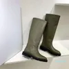 Diseñador de calidad invernal calidad botas de cuero lujoso chunky combate vaquero lluvia lluvia plataforma tacón tobillo zapatos de mujer
