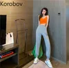Korobov Yeni Varış Kore Koru Koridor Streetwear Pantolon Vintage Yüksek Bel Casual Kadınlar Joggers Moda Yaz Pantolon 210430
