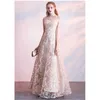 Women party dress high waist slim 2XL plus size spring summer champagne fashion lace maxi vestido feminina LR604 210531