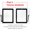 Qualidade da tela sensível ao toque para iPad 2/3/4 digitalizador frontal de substituição de vidro Montagem com botão home