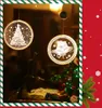 3D Christmas Hanging Light Round Window Decortive Snowflake Santa Star String Xmas Decoration Layout Lights Party Decoration