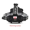 Luz branca vermelha recarregável Camping Head Fishing Headlight Hunting 18650 Lamp Toch Powerful Flashlig Headlamps