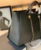 style one shoulder double chain beach bag matte series original one-to-one paper grid re engraved, imported leather with high-end map, large atmospheric capacity