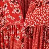 Сексуальные женщины мягкие хлопчатобумажные V шеи платье лето мода дамы стиль пляж женский цветок напечатанный слинг mini 210515