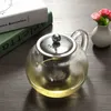 Hochwertige hitzebeständige Glas-Teekanne, chinesisches Blumen-Set, Puer-Wasserkocher, Kaffeekanne, praktisch mit Infuser, für Büro und Zuhause 210813