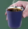 80/160ml Tazza Bicchiere da vino Bicchiere da vino Mini Bicchieri da birra Doppia parete in acciaio inossidabile Tazza isolata sotto vuoto Latte Caffè Espresso Tazze Cucina Drinkwa