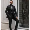 Męskie Garnitury Blazery Formalne Business Podwójne Mężczyźni Groom Wedding Tuxedos Slim Fit Prom Blazer Terno Masculino 2 Sztuk Kurtka + Spodnie