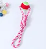 Multifunzione Pet Molar Bite Dog Toys corda di cotone intrecciata Palla da masticare Pulizia dei denti Elasticità sicura Cuccioli morbidi Mordere mastica il giocattolo