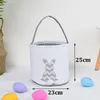 5 Styles Easter Bunny Bucket Festive Wavy Line Rabbit Body Portable Basket Cute Pompom Fluffy Tail Tote Bag Eggs Hunt Handbag For Children