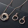 Brincos de colar Conjunto de noiva Casamento 2022 pingente de círculo geométrico em mosaico e para mulheres jóias
