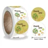 1 inch 2.5cm Round Colorful Adhesive Stickers Thank You Flower Crafts Decorative Envelope Seal 500pcs Roll Sticker Label