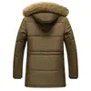 Homens jaqueta de inverno parkas casaco de pele colar de pele moda engrossar algodão aquecido lã casacos casuais tamanho grande 7xl 211119
