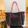 Evening Bags Fashion Faux Fur Large Shopper For Women Winter Brand Designer Ladies Tote Handbag Nylon Handle Lightwight Market 2021