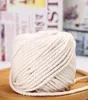 Clothing Yarn 1-6mm Macrame Rope Cotton Milk White Line Thread DIY Handbag Tapestry Ribbon Twine String Cords For Home Supply