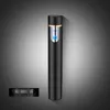 Le plus récent cylindre d'empreintes digitales tactile capteur allume-cigare rechargeable en métal USB sans flamme coupe-vent briquets 8 couleurs outil de fumer