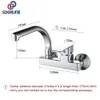 SOGNARE Wall Mounted Kitchen Faucet Single Handle Kitchen Mixer Taps Dual Holes and Cold Water Tap 360 Degree Rotation D2203 210724