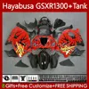 Hayabusa för Suzuki GSXR 1300CC GSXR-1300 1300 CC 02 03 04 05 06 07 Kropp 74NO.268 GSX-R1300 GSX R1300 96-07 GSXR1300 96 1996 1997 1998 1999 2000 2001 Fairings Red Flames