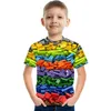 2021 Rainbow gráfico 3D Print Tshirts Crianças infantis roupas de rua engraçada Tees de animais Tops meninos meninos Moda esportiva Moda T Shi6028093