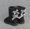 2021 Горячая распродажа мода AUS U3280 ленты лук женские снежные сапоги овчины теплые ботинки с тегом карты пыли сумка загар черный серый шокос красный свободный транспорт