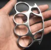 Métal épaissi tête ronde Knuckle Duster doigt poing boucle auto-défense tigre jointures anneau extérieur poche EDC défense outil