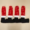 Christmas Decorations Chair Leg Cover Xmas Stocking Bags Snata Socks Year Winter Party For Home Decor w-00802