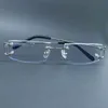 2023 Designer-Brille Modell Vintage randlos klar Männer Rahmen zum Füllen Prescription Fashion Brillen Frauen Luxus Brillen Rahmen Sonnenbrille