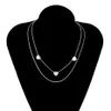 2Pcs/Set Boho Flat Snake Chain Necklace for Women Minimalism Geometric Sequin Tassel Pendant Choker Necklace Charm Jewelry Gifts