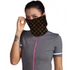 Unisexe adulte lavable cyclisme respirable cyclisme bandanas de marque de marque de marque lettres imprimantes masques sports réutilisables coupe-poussière anti-poussière anti-poussière masque extérieure