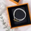تصميم جديد لؤلؤة Love H Love H Nettlace للنساء الملحقات الفولاذ المقاوم للصدأ Zircon Silver Color Goldrose Jewelry Gift8407849