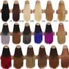 Synthetische Perücken MANWEI Lange gerade Clip-in-One-Piece-Haare 5 Clips falsche blonde braune schwarze Stücke für Frauen