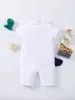 Baby dinosaur brief grafische polo nek jumpsuit zij