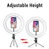 33 cm/26 cm/16 cm USB LED Selfie Ring Licht Mit Stativ Dimmbare Fotografie Beleuchtung Ringlicht Für Smartphone youtube VK Video