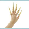 Cluster-Schmuck, 5 Stück, antike antike Stil-Königin-Nagelringe, hohle Knuckle-Finger-Ring-Spitze, Bauchtanz, Modeschmuck, Accessoires, Tropfenlieferung