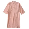 NHKDSASA çiftin banyo bornoz kadın kimono bahar ve yaz gecelik pamuk kimono bornoz erkekler robe ev servisi pijama 210831