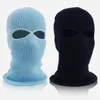 Winter Balaclava 23 Hole Full Face Mask Cap Knitting Motorcycle Shield Outdoor Riding Ski Mountaineering Head Cover Cycling Caps 9860904